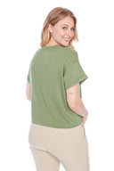 Kali Provence Dill Short-Sleeve Top – Back View
