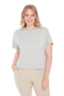 Kali sea foam Provence Short-Sleeve Top – Front View