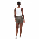 Model wearing the Billy Waxed Short in Army, back view.