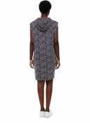 Model wearing the Salma Floral Hooded Bamboo Dress in T
Toulouse (French Floral) , back view.