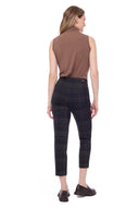 Gigi Evening Plaid Ponte Cropped Trouser – Back View