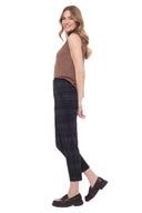 Gigi Evening Plaid Ponte Cropped Trouser – Side View