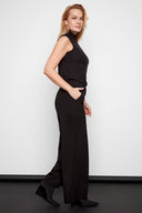 Black Ponte Wide-Leg Pant – Side View