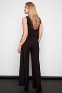 Black Ponte Wide-Leg Pant – Back View