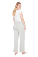 Roxanne seafoam Light Ponte Wide-Leg Pant – Back View