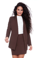 Brown Ponte Blazer – Front View