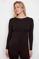 Juniper black Reversible Knit Jersey Top - Front View