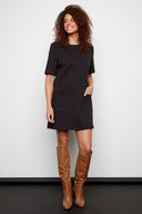 Emily Black Malibu Pocket Dress – Front View