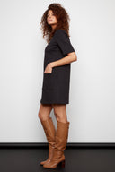 Emily Black Malibu Pocket Dress – Side View