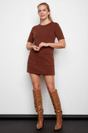 Emily Truffle Malibu Pocket Dress – Front View