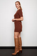 Emily Truffle Malibu Pocket Dress – Side View