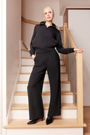 Black Vegan Silk Jacket – Front View