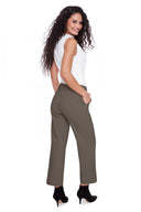 Moss Textured Techno Crop Pant – Back View