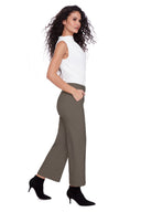 Moss Textured Techno Crop Pant – Side View