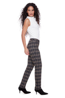 Freya Plaid Scottie Ponte Slim Pant – Side View