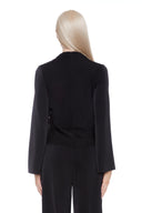 Black Bell-Sleeve Top – Back View