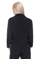Black Vegan Silk Jacket – Back View