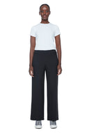 Black Precision Ponte Wide-Leg Pant – Front View