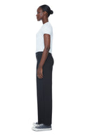 Black Precision Ponte Wide-Leg Pant – Side View
