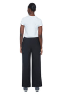 Black Precision Ponte Wide-Leg Pant – Back View