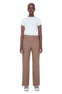 Biscuit Armani Twill Pocket Straight-Leg Pant – Front View