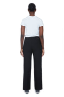 Black Armani Twill Pocket Straight-Leg Pant – Back View