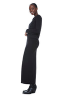 Black Provence Midi Skirt - Side View