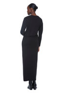 Black Provence Midi Skirt - Back View