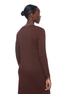 Brown Provence Cut-Out Long-Sleeve Top – Back View