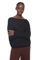 Black Provence Dolman-Sleeve Top – Front View