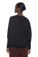 Black Provence Dolman-Sleeve Top – Back View