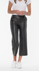 Scarlet Faux Leather Cropped Pant in Black – Video