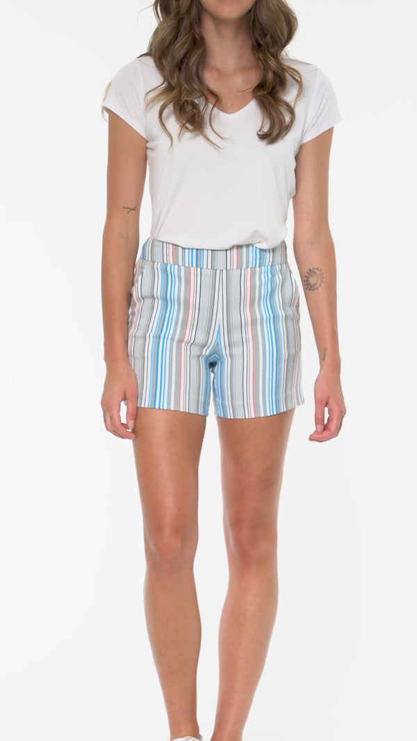 Lisa Multi-colored stripes Techno Short – Video