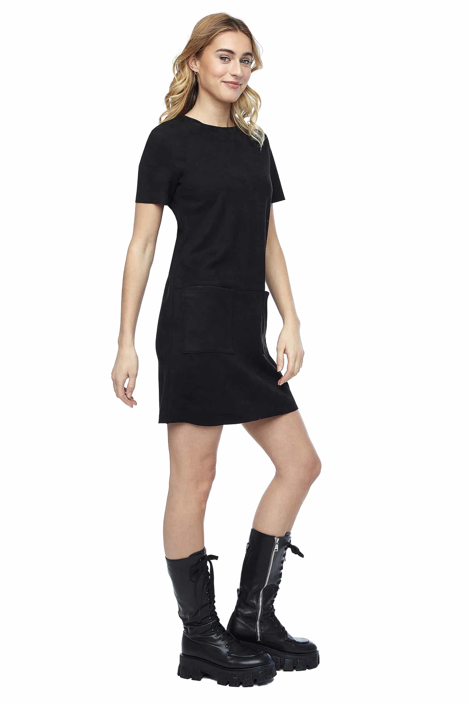 ARIANA FAUX SUEDE SHIFT DRESS - I love Tyler Madison