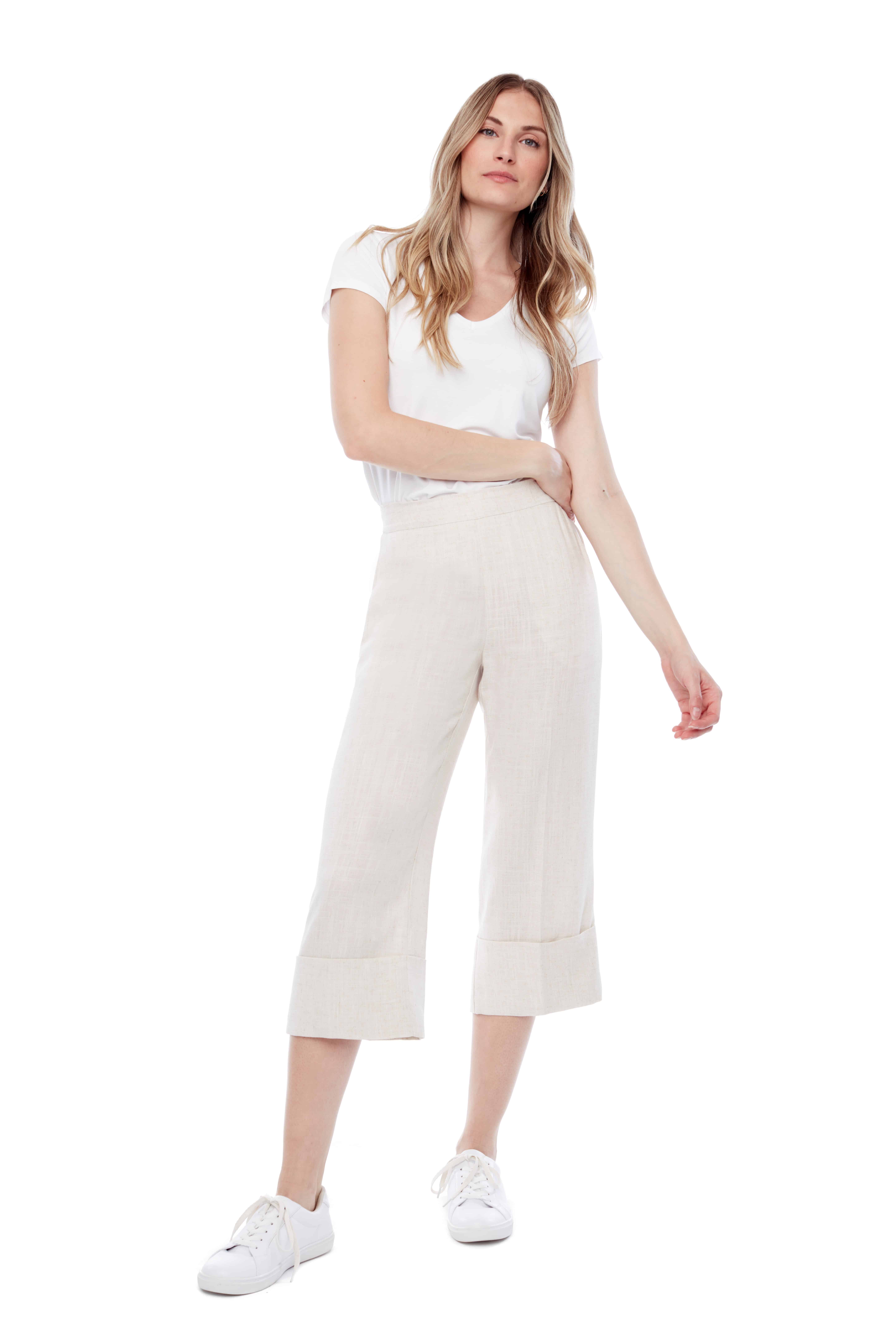 The Group by Babaton SONTAG LINEN CROPPED PANT | Aritzia US